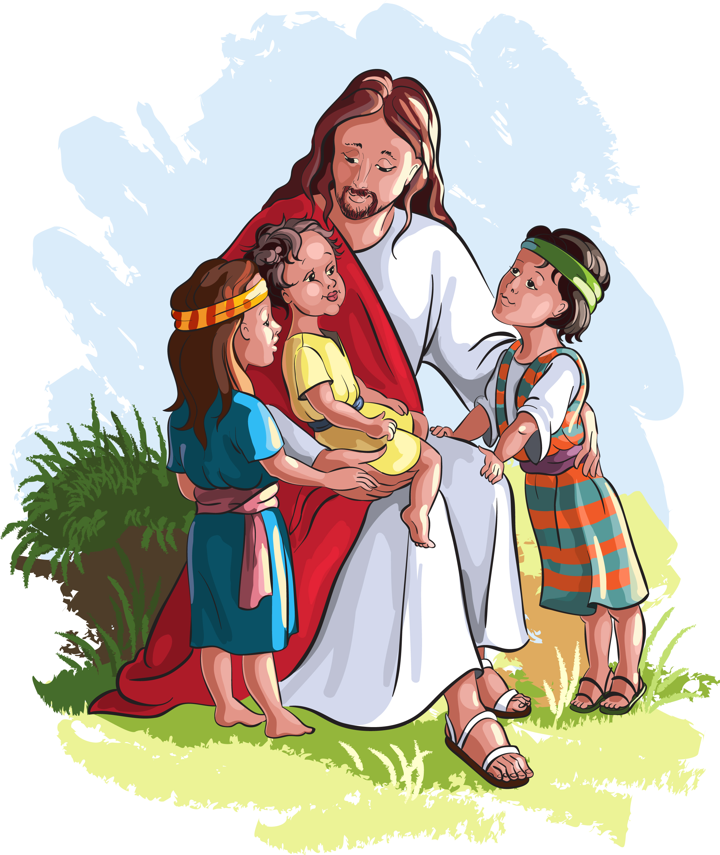 Jesus with children — ईसा मसीह और बच्चे